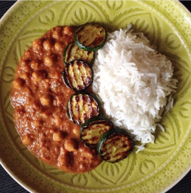 Indické curry s cizrnou